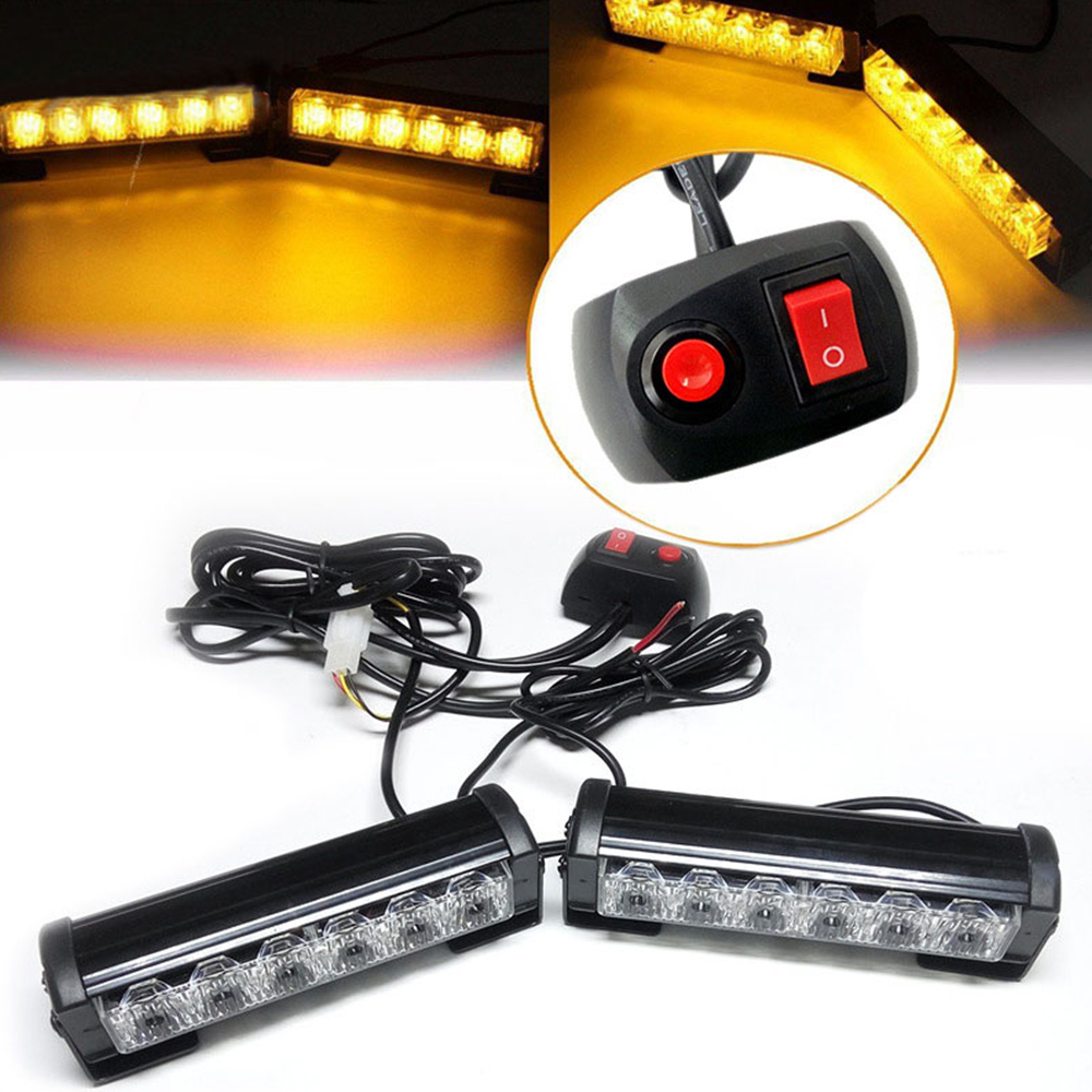 12V Emergency Lights For Car, One Tow Two Strobe Light